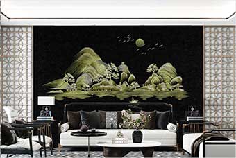 森佰汇航空纤维墙咔（湖光山色）